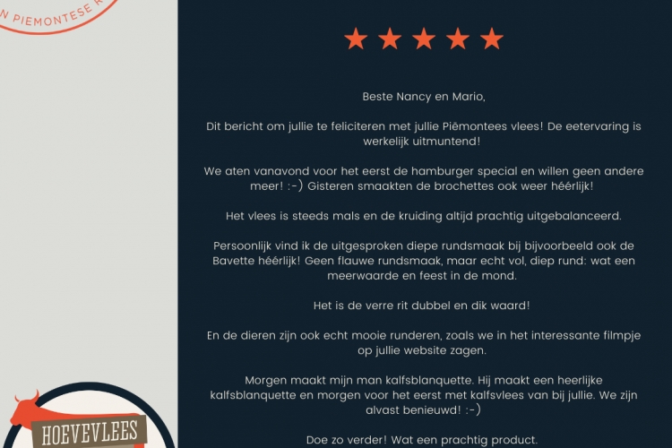 Recensie van een trouwe klant